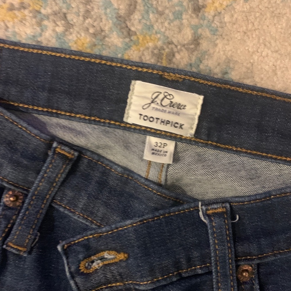 J. Crew Toothpick Jeans with Raw Hem